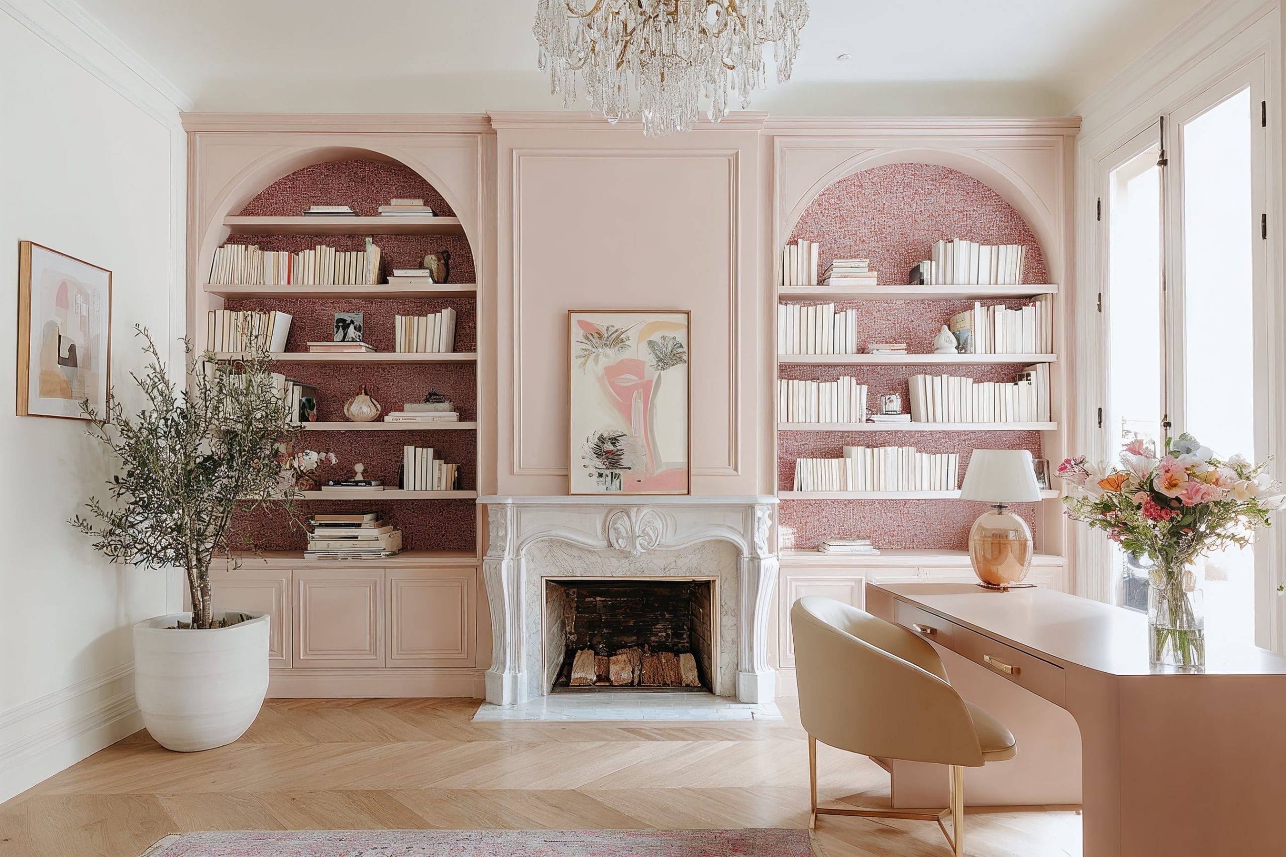 Before & After: French Interior Style for a Feminine Home Office